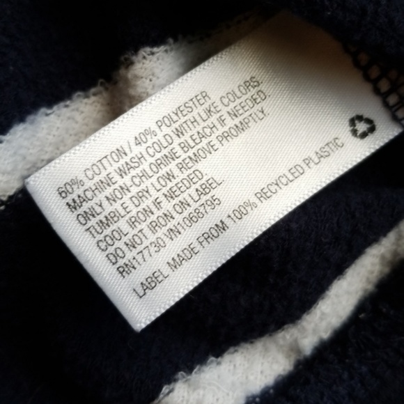 Merona Navy Blue White Striped Sweater Top Casual - Picture 8 of 8